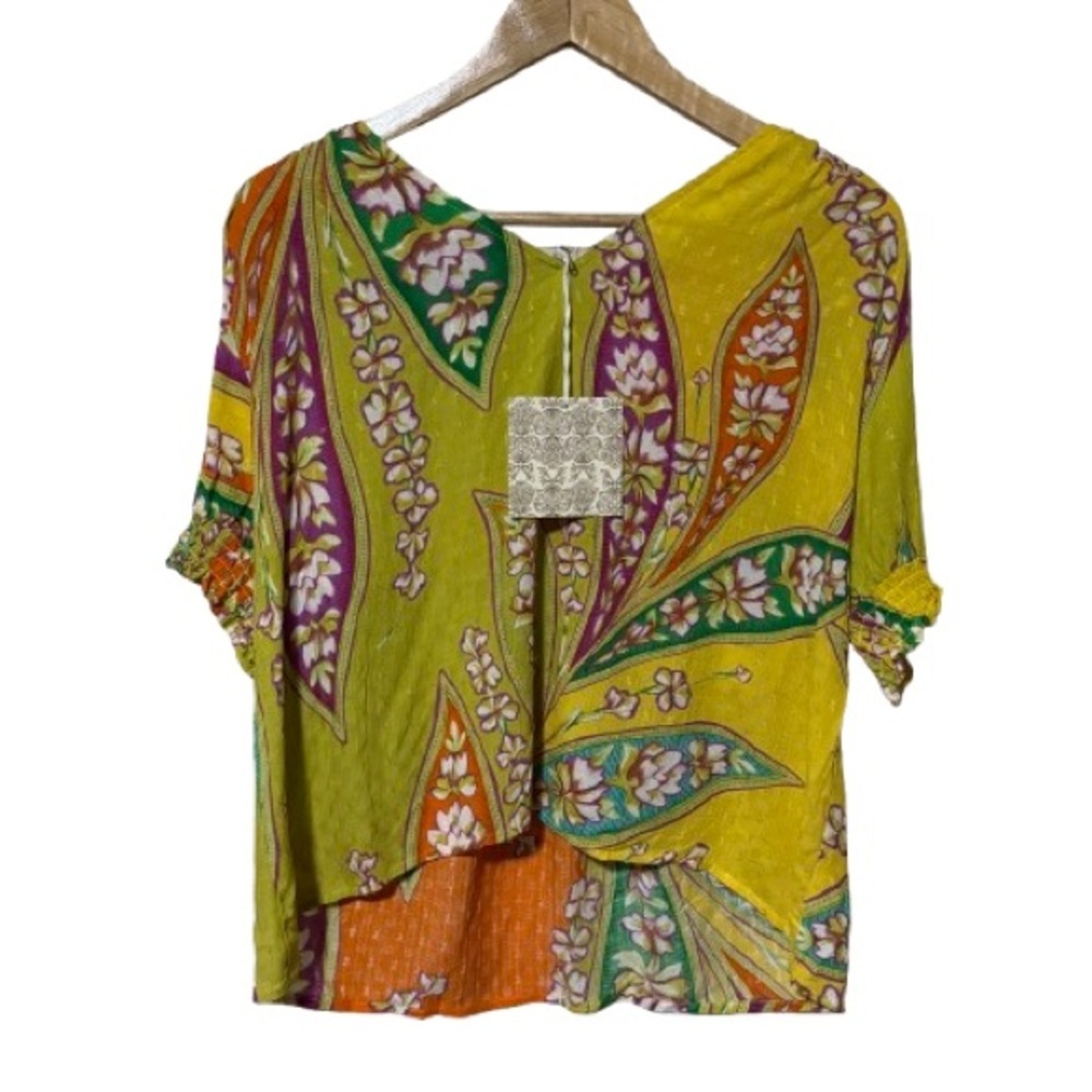 Haute Hippie Multicolor Floral Blouse Size M - Picture 3 of 6